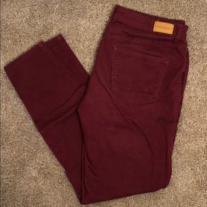 High Waisted Maroon Jeggings